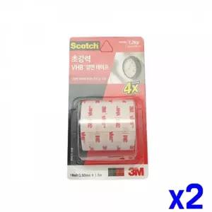 초강력 양면테이프 50mmx1.5m x2개 접착용테이프 [BOB83547]