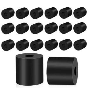 Supkiir 20Pcs 다목적 고무 스페이서 1인치 OD x 3/8인치 ID 두께 방진 부싱 가정용 자동차 모터
