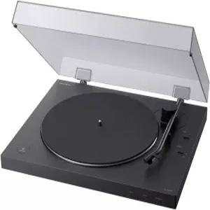 소니 PS-LX310BT 벨트 드라이브 턴테이블 블루투스 및 USB 출력 블랙이 포함된 완전 자동 무선 비닐 레코드