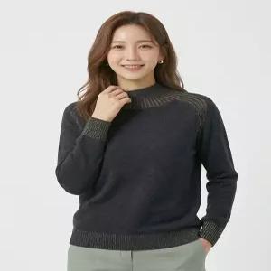 꼼빠니아배색 포인트 루즈 니트CW22SL2102173D