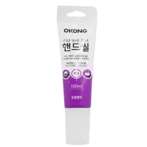 오공 핸드씰 욕실용 실리콘 실란트 투명 100ml 화장실실리콘