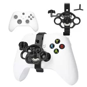 X-boX ONE X/S 컨트롤러 레이싱 게임용 Xhiver 미니 스티어링 휠 부착 액세서리 블랙 1팩