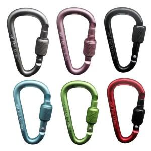 5pcs 야외 암벽 등반 D-링 퀵드로우 키링 후크 알루미늄 합금 로프 텐셔너 캠핑 및 하이킹