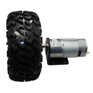 GB37 550 고속 카본 브러쉬 DC 기어 전동 6V 2650RPM 12V 커플 링 130mm 휠 브래킷 DIY 용 스마트 자동차