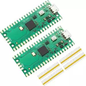 2팩 RP2040 마이크로컨트롤러 보드 듀얼 코어 ARM Cortex-M0+ 최대 133MHz 2MB 플래시 30 GPIO 핀 라즈베리