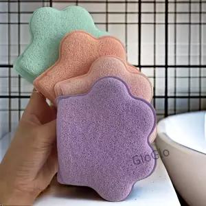 고양이 발 페이셜 스펀지 클렌징 패드 재사용 가능한 장갑 목욕 딥 모공을 위한 버블 엑스폴리에이팅