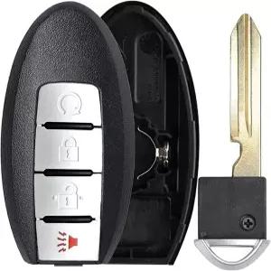 닛산 차량용으로 호환 및 장착 가능한 1x 새 교체 근접 키 포브 쉘 / CASE - MPN KR5S180144014-106-04