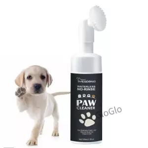 100mlPaw 폼 강아지 발톱 고양이 발 워터리스 반려동물 샴푸 브러시 포함 린스 프리 딥 클렌저