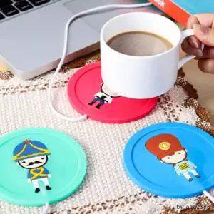 USB 온열 컵워머 발열 컵받침 사무실 책상 커피 차 보온 유지 아이디어 용품