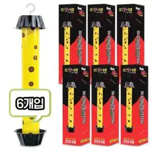 핌핀9894/6개입 버그킬러 플라이스틱 끈끈이트랩 해충퇴치기 초파리트랩 가정용/업소용