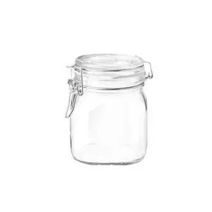 보르미올리 유리병 압축 밀폐용기 투명 잼병 750ml 소스병 냉장고용기 반찬그릇 매실유리병