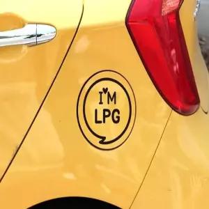 블랙 YPR512S7 LPG 주유구 스티커 휘발유 디젤 튜닝 가솔린 자동차