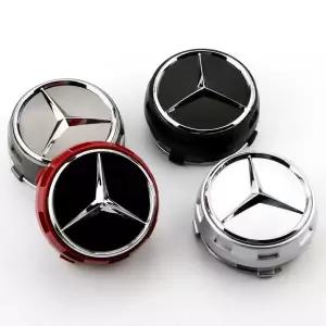 벤츠 호환 호환휠캡 휠 센터 캡 4개 75mm 블랙 레드 양각 허브캡 로고 메르세데스 AMG W212 W205 W204 W211