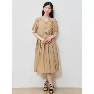 [하프클럽/리스트]바스락 세일러 칼라 셔링 원피스 (택가격 268000원)