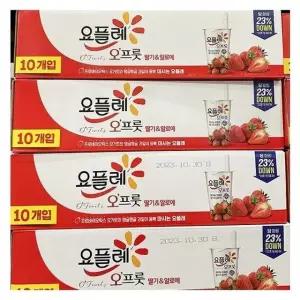 요플레 오프룻 딸기  알로에 180ml x 10개입 m55558