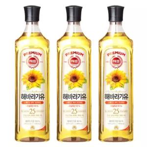 사조해표 해바라기유 900ml x 3개