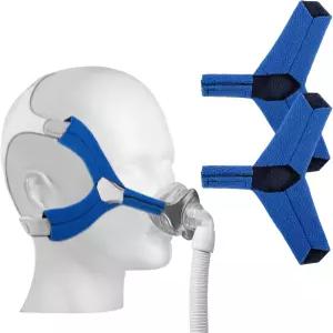 N20용 CPAP 스트랩 커버 2개 위스프 비강 마스크용 쿠션 얼굴의 붉은 자국을 줄이기 위한 헤드기어
