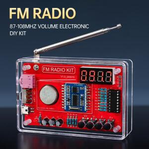 RDA5807 DIY FM 라디오 전자 키트 주파수 87-108MHz 디지털 디스플레이 납땜 프로젝트 연습용