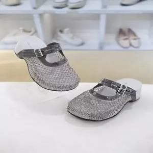 망사 큐빅장식 메리제인 통굽 블로퍼 5.5cm CDMD501419GN
