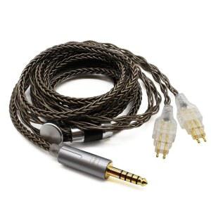 유카무 4.4MM 밸런스 오디오 업그레이드 케이블 6피트 / 1.8M SENNHEISER HD600 HD650 HD660S2 HD580 HD58X HD6XX 헤드폰 실버 도금 브레이드와 호환됩니다 I9V