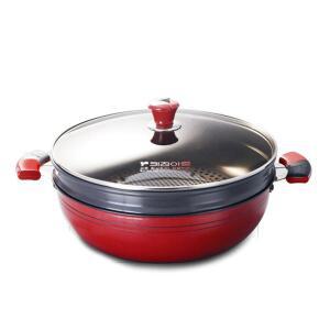 투톤 신비냄비 키친아트 28cm 경질 2단찜기