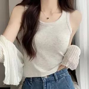 오너클랜 나시 티셔츠 여성 골지 슬림핏 민소매 이너 데일리 민소매티 골지나시 슬림핏나시