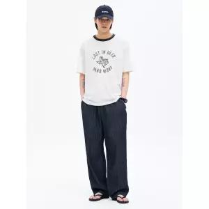 에잇세컨즈 경량 풀밴딩 와이드핏 데님 네이비 425521LPGR 5135308