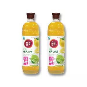 청정원 홍초 저당 레몬라임 1.5L  2개