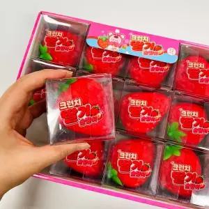딸기 883AAY64 크런치 말랑이 스트레스 볼 해소 스퀴시 슬랑이 슬라임 샤오홍슈 촉감 어른 피젯