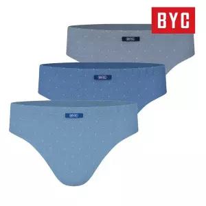 BYC BYC 남성 삼각팬티 순면 미디 브리프 MCF2346 3매입
