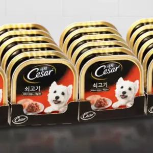사료 캔 시저 애견 소고기 100g 24개 cesar wet dog food