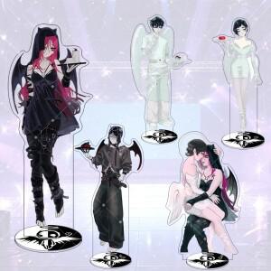 애니메이션 에일리언 스테이지 15CM  미지 수아 이반 루카 틸 현아 스탠드 키체인 귀여운 피규어 모델 데스