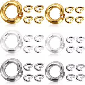 주얼리 제작용 30Pcs 분할 오픈 엔드 점프 링 18K 금/은/백금 도금 5mm 및 내경 두께 팔찌 목걸이용