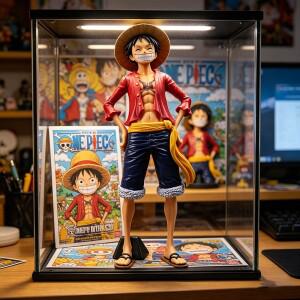 26cm 원피스 애니메이션 피규어 자신감 넘치는 웃는 루피 변신 액션 인형 PVC 모델