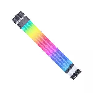 리안 리 스트리머 무선 3x8핀 GPU RGB 전원 연장 케이블 2.4GHz 조명 제어 410mm 16.14인치 12개의 라이트