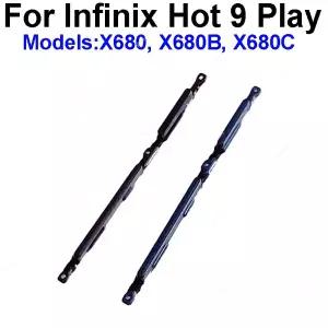 Infinix Hot 9 Play X680 X680B X680C 측면 버튼 켜기 끄기 전원 볼륨 위로 아래로 키패드 부품 용