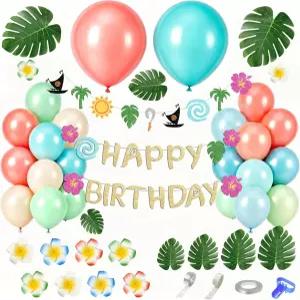 우드디 라이프 165Pcs 열대 생일 파티 장식 여름 풍선 갈랜드 아치 키트 코랄 진주 로즈 골드 청록색