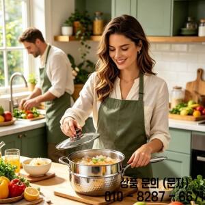 뚜껑이 있는 소스팬 논스틱 스테인리스 스틸 주방용품 세트 튀김 끓이기 조림 요리용