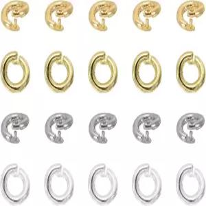메카닉스티 20개 잠금 점프 링 5.5mm 원형 트위스트 걸쇠 오픈 엔드 커넥터 링크 DIY 공예 보석 제작 결과