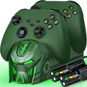 업그레이드된 컨트롤러 충전기 스테이션 Xbox One/시리즈 X S용 2x5520mWh 충전식 배터리 팩 Series 듀얼