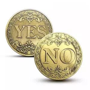 Yes or No 선택 동전 던지기 앞면 뒷면 코 기념 주화 보드게임 앞뒤 결정 코인
