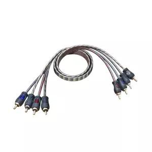 반동 RCI43 100 무산소 구리 4채널 RCA 오디오 케이블 소음 감소 트위스트 페어 (3피트)