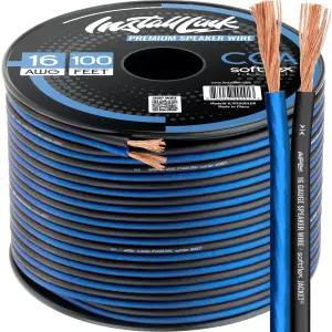 16 AWG 게이지 스피커 와이어 케이블 스테레오 자동차 또는 홈 시어터 CCA(100피트) 설치 링크