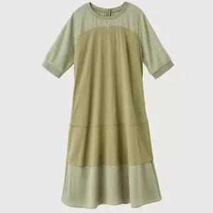 올리비아로렌 MG01 체크 배색 원피스_ 신선도원몰 VOCOA4M5326