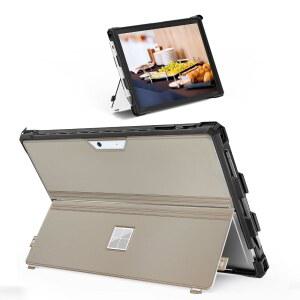 12.3인치 MICROSOFT SURFACE PRO 7+ /7 /6 /5 /4 러기드 커버 케이스 펜 홀더 타입 키보드와 호환 반투명 블랙용 케이스