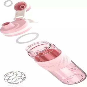 PZMSN 셰이커 병 650ml/23 내구성 및 누수 방지 슈퍼 크리미 피트니스 단백질 쉐이크(핑크)에 완벽