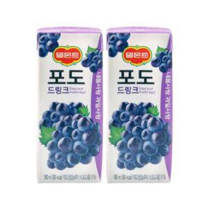 [롯데칠성음료]델몬트 포도 드링크 190ml 48팩