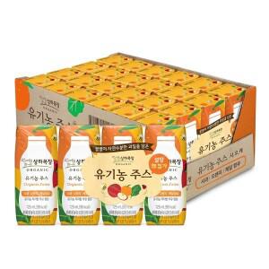 상하 유기농주스 사과오렌지케일 125ml 24팩