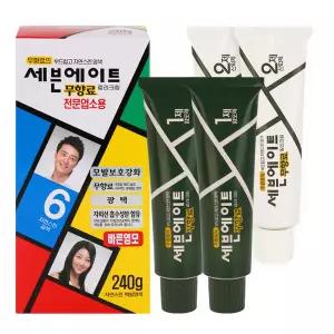 세븐에이트 무향료 칼라크림 대용량 240g 6호 자연스런갈색 /동성제약