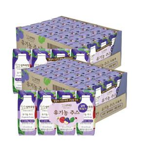 상하 유기농주스 사과블루베리케일125ml 48팩